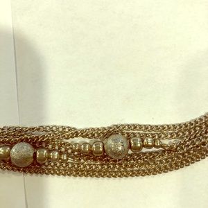 Chico’s long gold color necklace